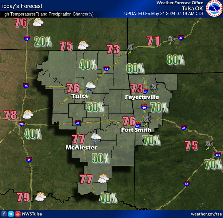 LeFlore County weather forecast 5-31-2024