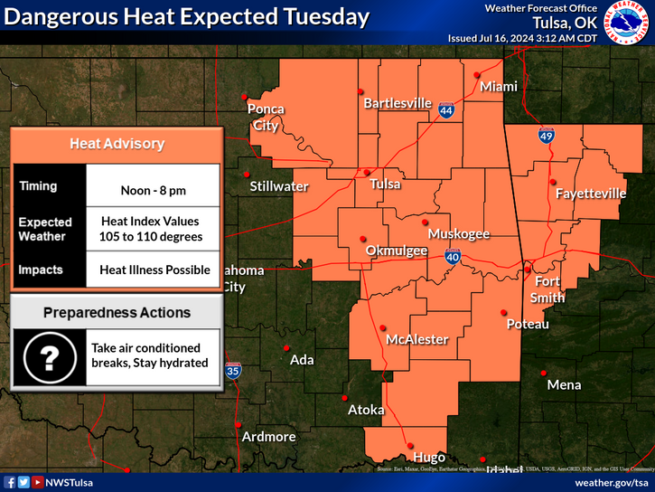 LeFlore County weather 7-16-2024