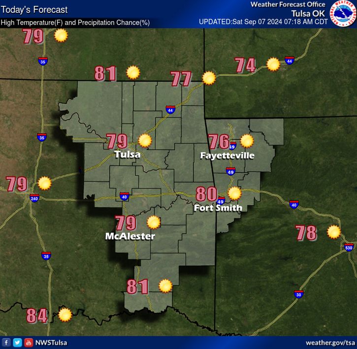 LeFlore County weather 9-7-2024